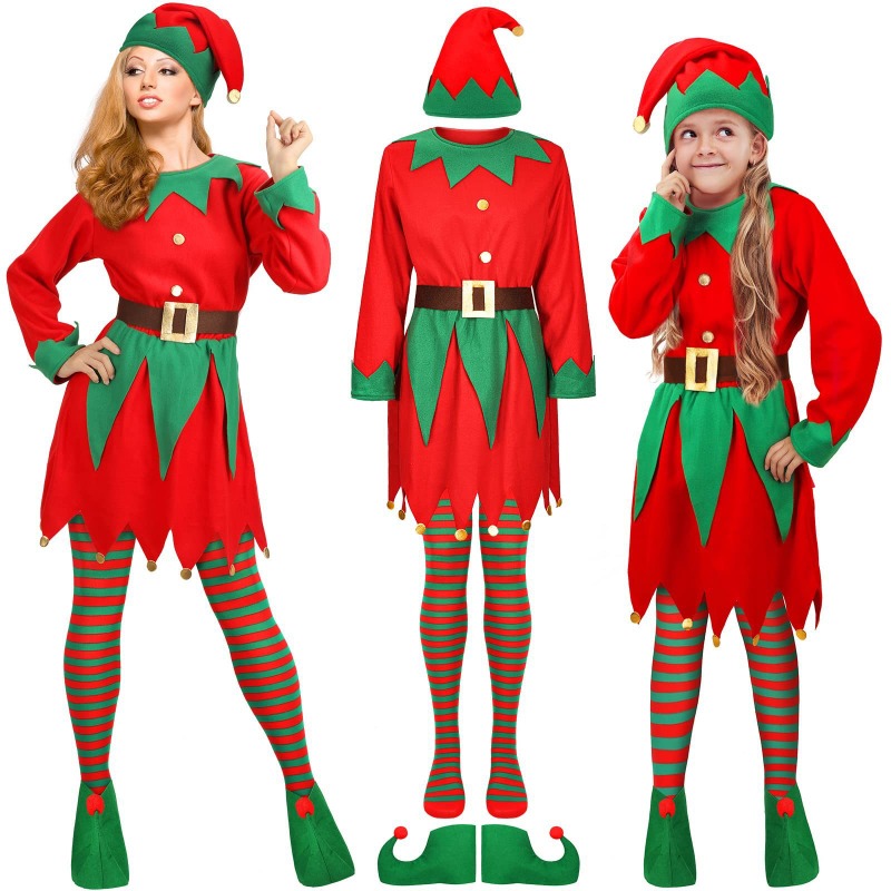 Elf Costume Christmas - 크리스마스 의상 성인용 크리스마스 의상 어린이용
