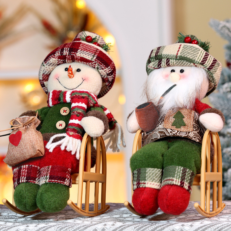Christmas Throw Blanket - 1PCS 크리스마스 장식품 패브릭 흔들의자 산타