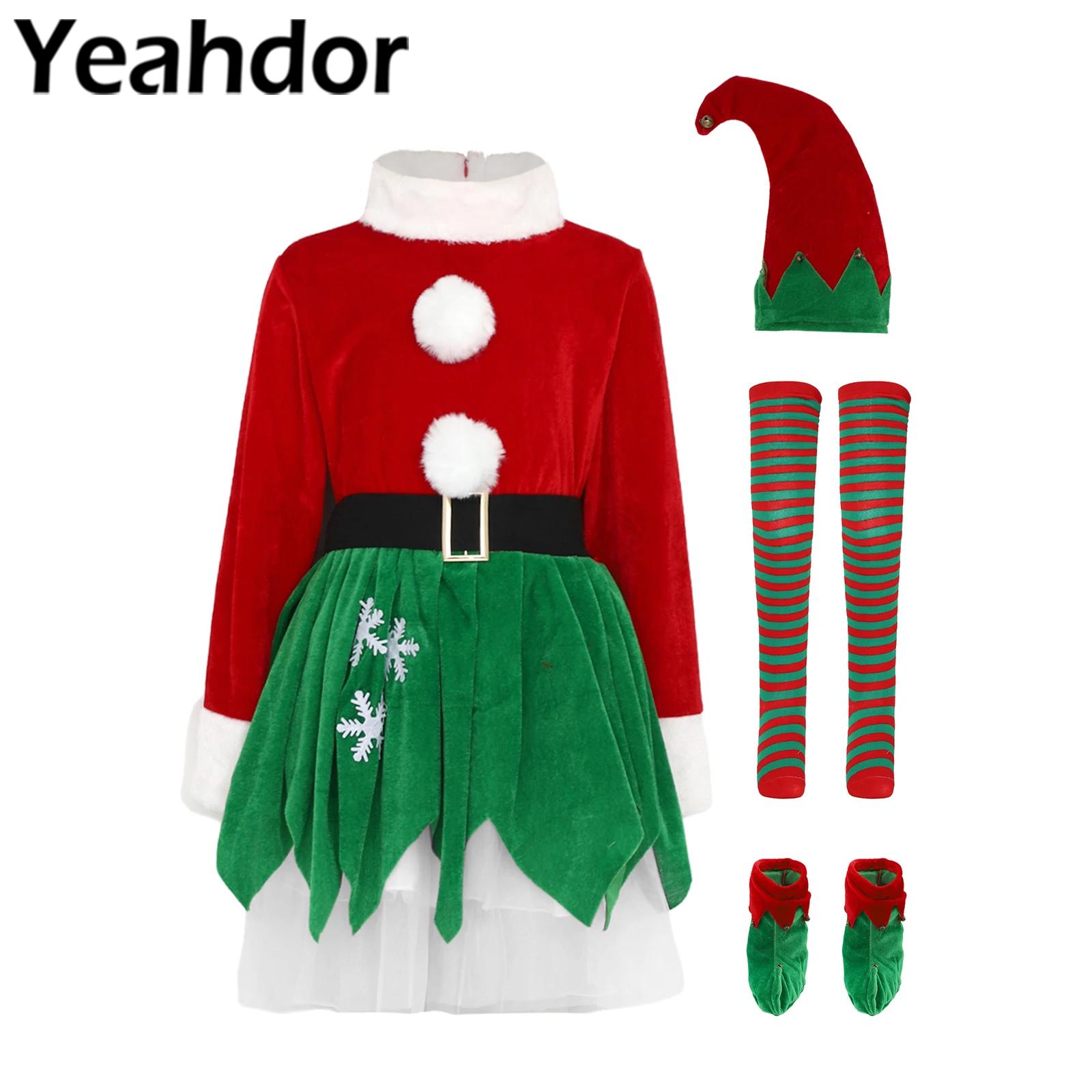 어린이 소녀 크리스마스 엘프 의상 새해 세트 축제 파티 - Elf Costume Christmas 리뷰 및 가격