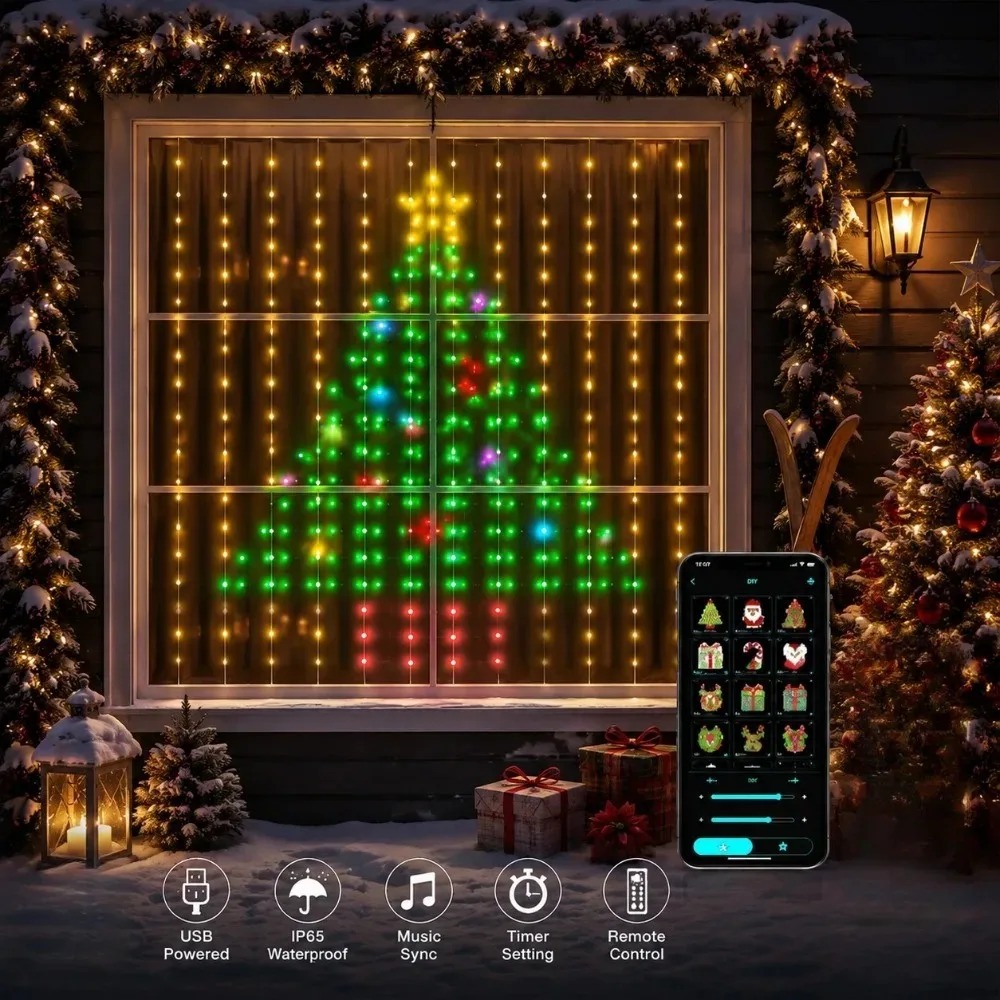 크리스마스 조명 스트링 LED 커튼 조명 색상 변경 가 - Led Fairy String Lights 리뷰 및 가격
