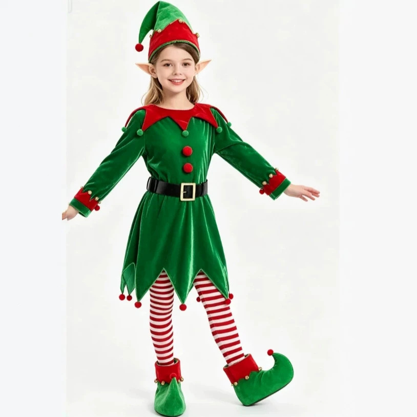 크리스마스 남녀 어린이 의상 키즈 엘프 크리스마스 재미 - Elf Costume Christmas 리뷰 및 가격