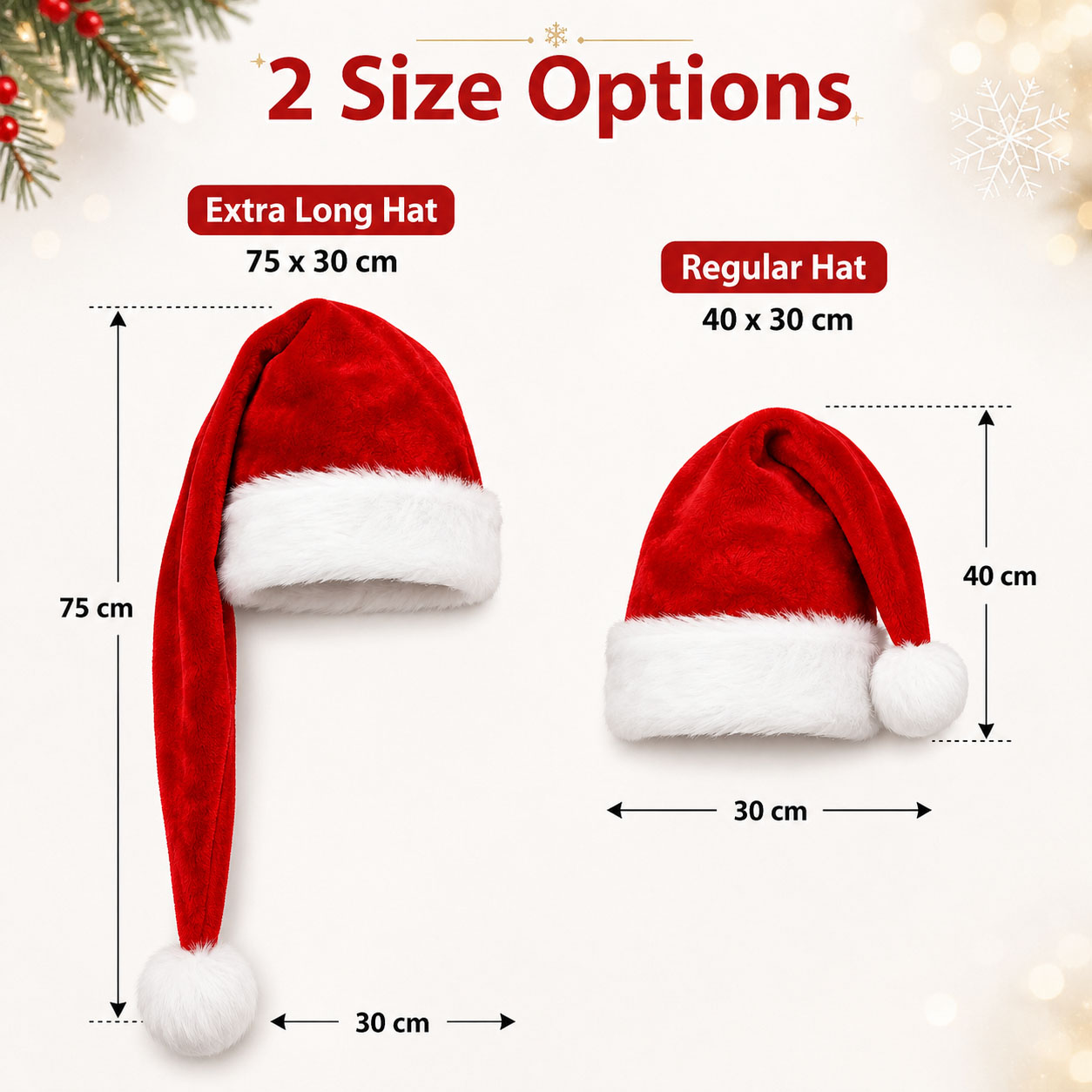 푹신한 빨간 산타 모자 세트(플러시 브림과 안감 포함) - Santa Hat Plush 리뷰 및 가격