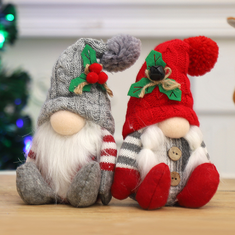 2개 세트 크리스마스 얼굴 없는 요정 인형 니트 모자  - Santa Hat Plush 리뷰 및 가격