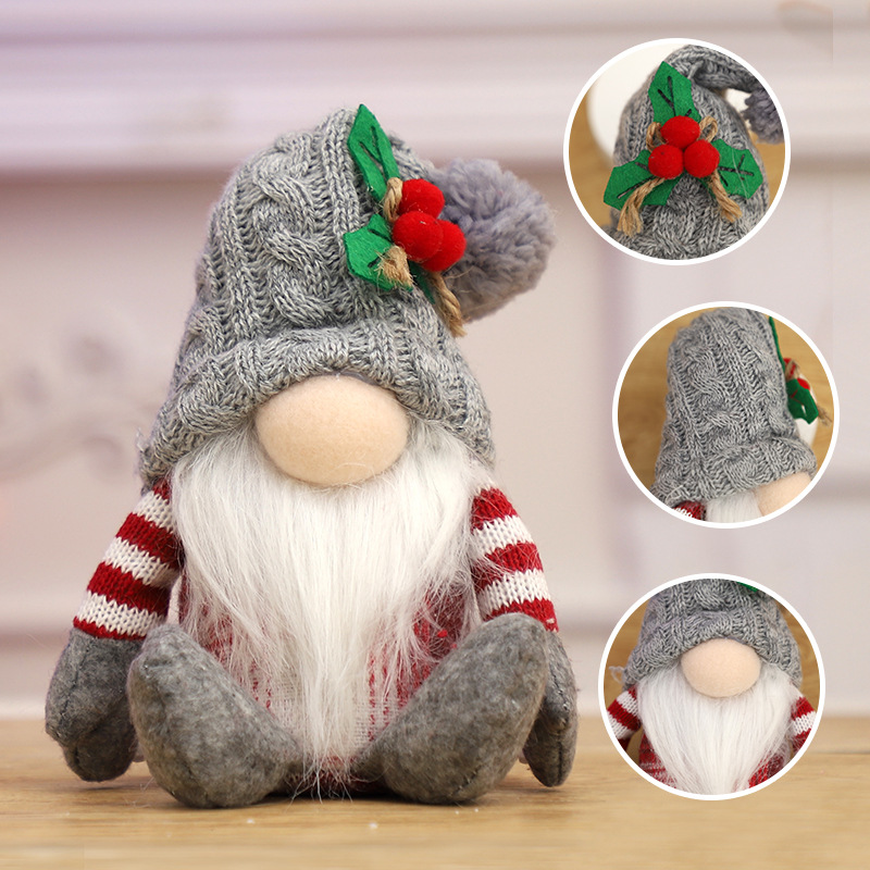 2개 세트 크리스마스 얼굴 없는 요정 인형 니트 모자  - Santa Hat Plush 리뷰 및 가격