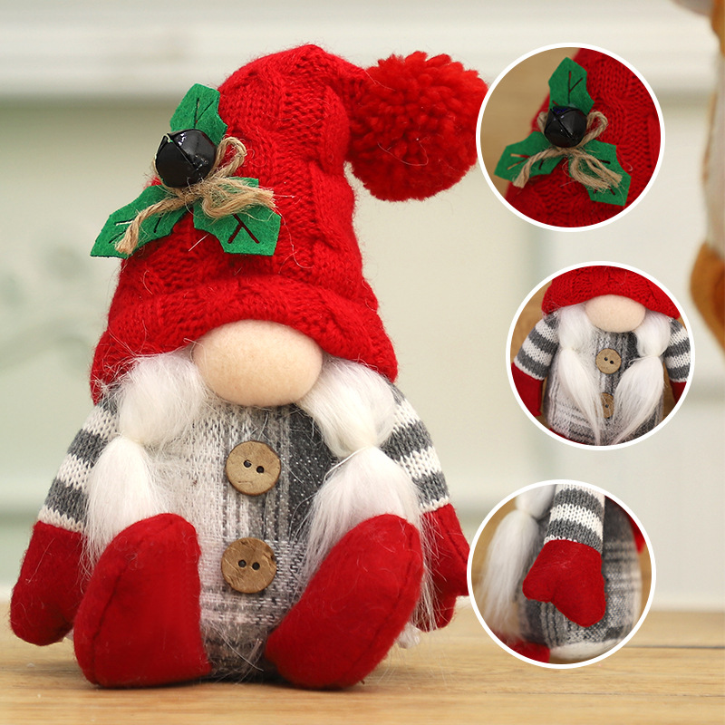 2개 세트 크리스마스 얼굴 없는 요정 인형 니트 모자  - Santa Hat Plush 리뷰 및 가격